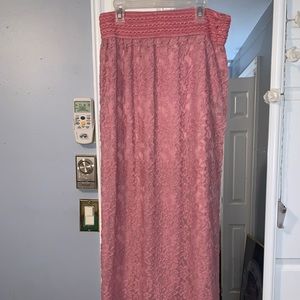 ASHLEY BLUE maxi skirt pink